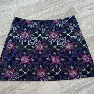 Tranquility by Colorado Clothing Purple Pink Olive and Black Mini Skirt